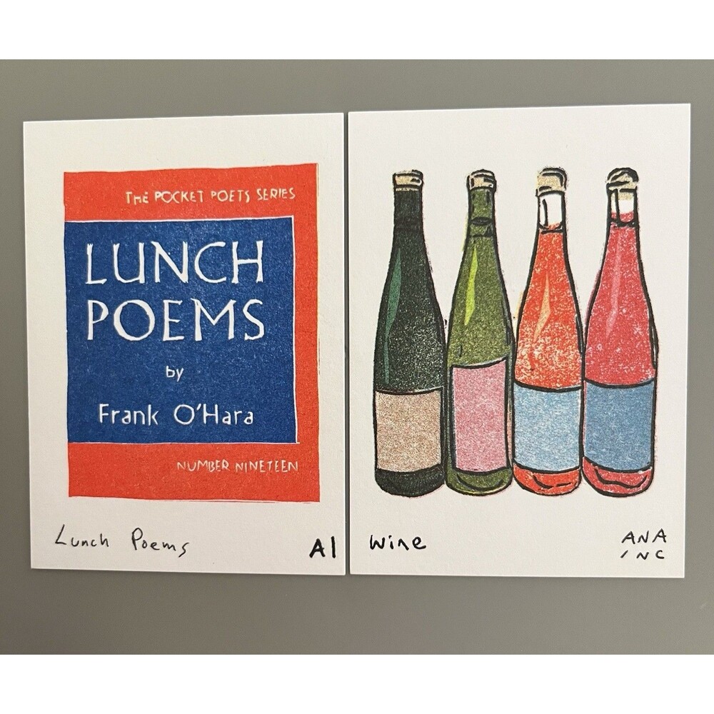 Ana Inciardi Mini Print Set - Lunch Poems and Wine